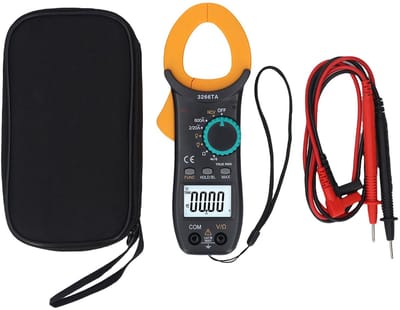 carmdering - Tangmultimeter - Digitale Stroomtang - True RMS - AC spanning 0.1-600V, stroom 0.1-400A - NCV contactloze spanning detectie - Groot LCD scherm met achterlicht - Geïntegreerde zaklamp - CAT III 600V, IEC 61010-1