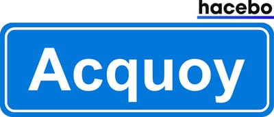 Hacebo - Plaatsnaam Sticker - 29x10 CM - Acquoy sticker - Verkeersborden sticker - grappige cadeaus - Acquoy