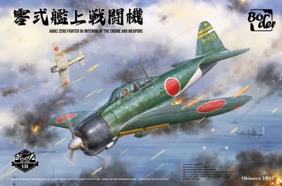Border Model Modelbouwpakket Vliegtuigen - BF006 Mitsubishi A6M2 Zero jachtvliegtuig met interieur van de motor en bewapening Plastic - 1:35 - Modelbouw