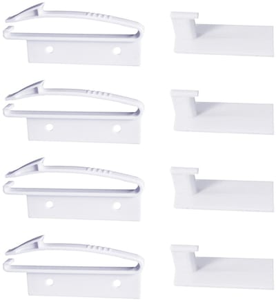 Dailygoods- Ladeveiligheidsloten 4 stuks - Kindveilige Meubelvergrendeling - Onzichtbare Ladevergrendeling - Veiligheidskastsloten - Eenvoudig te installeren - Wit kunststof 82 x 36,5 mm - Kindveiligheidslock