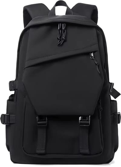 Laptop Rugzak Heren 15 Inch – Waterdichte Rugzak met Laptopvak, Schooltas, Studentenrugzak, Werk Rugzak, Reistas en Dagrugzak-Zwart
