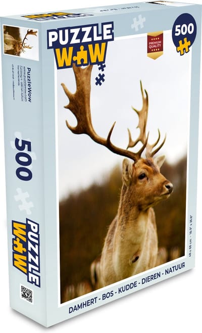 Puzzel Damhert - Bos - Kudde - Dieren - Natuur - Legpuzzel - Puzzel 500 stukjes