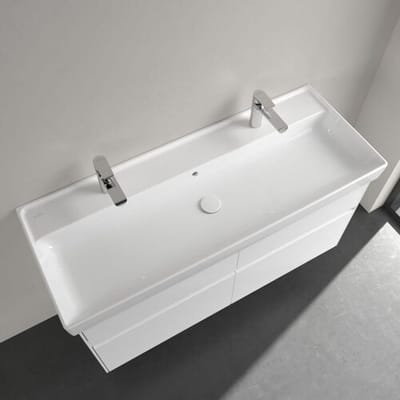 Villeroy & Boch Collaro cabinet washbasin 120 cm with overflow, 2 tap holes 4A33C401