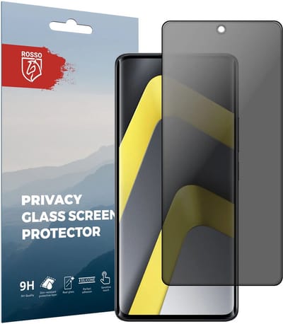 Rosso Privacy Screen Protector Geschikt voor Xiaomi Poco M8 - 9H Gehard Glas - Case Friendly Tempered Glass - Eenvoudige Installatie