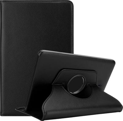 Cadorabo Tablet Hoesje geschikt voor Samsung Galaxy Tab A (10.5 Zoll) in OUDERLING ZWART - Beschermhoes ZONDER auto Wake Up, met stand functie en elastische band sluiting Book Case Cover Etui