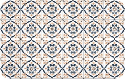 WC mat 80x50 cm - Antislip - Bladvorm - Patroon - Kleurrijk - Toiletmat - Vloermat - Douchemat - Toilet tapijt - Toiletmatten