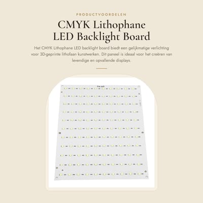 Dailygoods - CMYK Lithophane LED Backlight Board voor 3D-printen