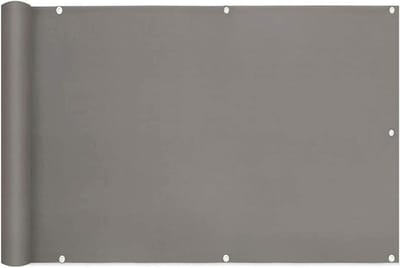 Balkon Scherm - Privacydoek Tuin - Bescherming Buiten - Hoge UV Bescherming - 1x3 Meter - Donkergrijs