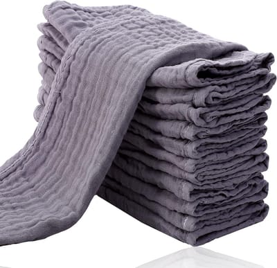 12-Pack Mousseline Spuugdoeken voor Baby - Ultrazacht Katoen & Absorbend