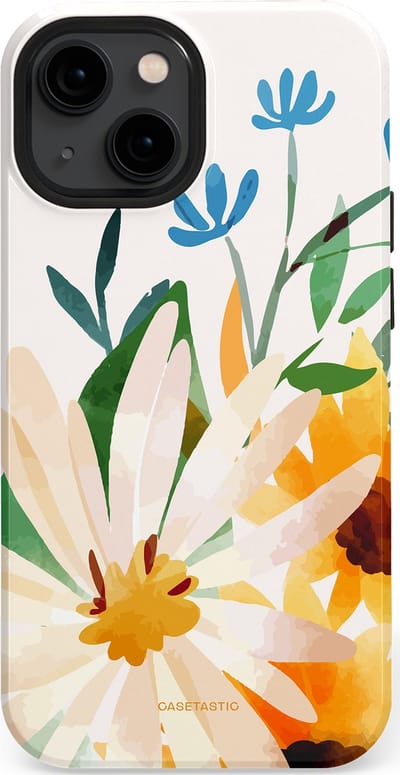 Casetastic Hoesje Geschikt voor Apple iPhone 13 Mini Magsafe - Stijlvolle Beschermende Duo-layer Case - Veld vol zon