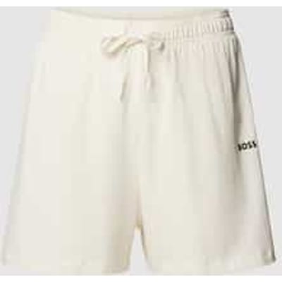Korte regular fit pyjamabroek met labelprint