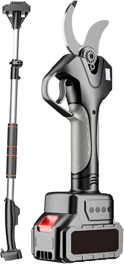 Elektrische Snoeischaar - Takkenknipper Snoeier - Hoge Takken Snoeien - Uitschuifbare Steel - 45mm Snoeien - Zwart