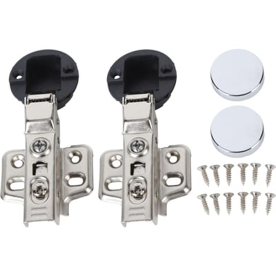 2Set Roestvrij Staal 201 Kast Glazen Deur Scharnier 35 Kom Glazen Deur Demping Buffer Scharnier Midden