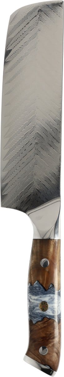 Shinrai Knives - Eclipse Series - Damascus Nakirimes - 18 cm - Vlijmscherp - Luxe Cadeaubox - Ergonomisch Design - Koksmes - Keukenmes - Japans Hakmes