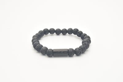 Josh-9313-Armband-Lava zwart-Heren-21,5cm