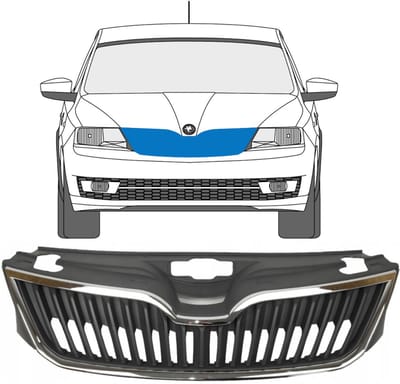 Grill voor Skoda Rapid 2012-2022