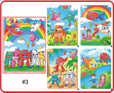 Winter actie! 1+1 Gratis Deal Magisch Water Kleurboek voor Kinderen | Herbruikbare Water Tekening | Kleuren met Waterpen | Perfect voor Vakantie & Winterse Pret! | Transformers