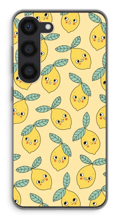 Hoesje geschikt voor Samsung Galaxy S23 hoesje - Citroenen - Soft Cover Telefoonhoesje - Bescherming aan alle Kanten en Schermrand