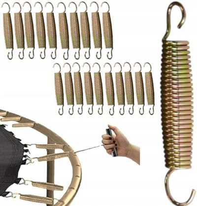 Trampoline veren - Reserve veren set - Veilig springplezier - Roestvrij staal - 20 stuks 16.5 cm - Goud