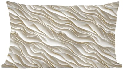 Sierkussens - Kussentjes Woonkamer - 60x40 cm - Golven - Wit - Minimalistisch