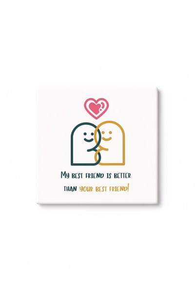 Beste Vriendin Keramische Tegel – Schattige Vriendschap Quote Wanddecoratie Cadeau voor Besties en BFF
