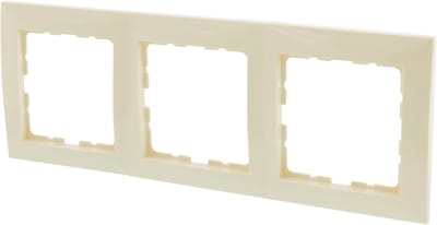 Berker S1 Inbouw Afdekplaat - 3-voudig - Crème