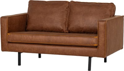 WOOOD Rodeo 2-Zits Bank - Ecoleer - Cognac - 85x150x86