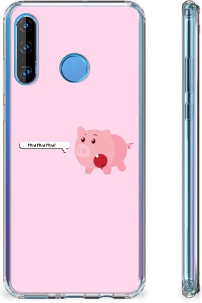 Huawei P30 Lite Stevig Bumper Hoesje Pig Mud