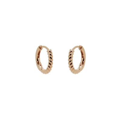 Karma Oorringen Hinged Hoops Half Twisted 10 mm Rosé