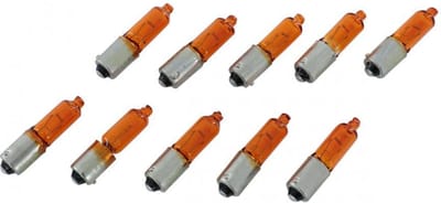 pak van 10 oranje knipperlichten 12v 21w bax9s base offset lugs voor motoren