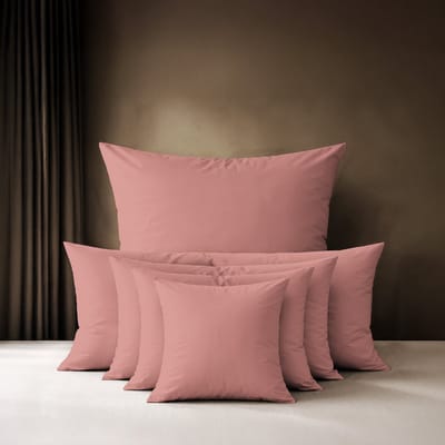 Lavea® Kussenslopen 40x40 cm Set van 2 – Kussenhoezen van 100% Katoen, Zacht en Ademend met YKK-Ritssluiting, OEKO-TEX Gecertificeerd – Roze