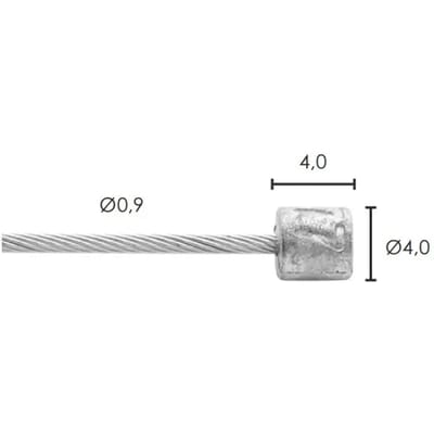 Elvedes Schakel binnenkabel ø0,9mm 2500mm Nø4x4 RVS (50st)