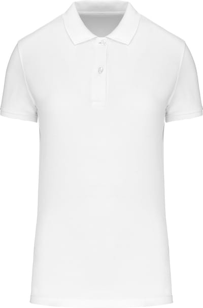 Kariban Piqué-damespolo Bio180 K2026 - White - XS