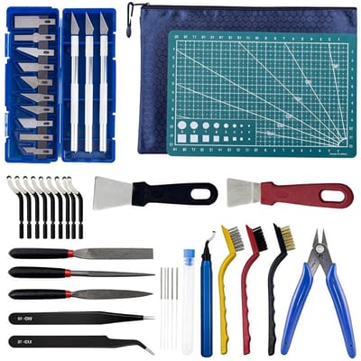 Complete 42-delige 3D Printer Accessoireset met Reinigingskit, Ontbraamtools en Pincetten voor Alle 3D Printers