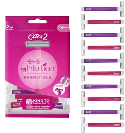Extra Disposable Shaver for Women - 2 Blade Aloe Vera Lubrication - Pack of 10