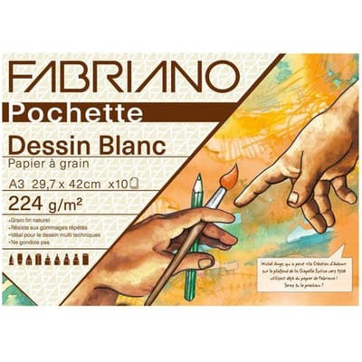 FABRIANO WIT PAPIER - Pak 29,7x42 - 224 g/m² - 10 vellen