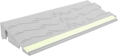 Drempelhelling Robotstofzuiger - Oprijmat Schuine Pad - Overbruggen Drempels - Fluorescerende Details - 25 cm - Grijs
