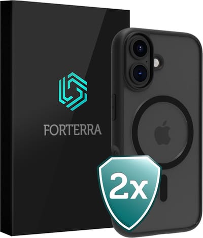 Hoesje 2 Stuks - Geschikt voor Apple iPhone 17 - Magsafe Compatible - Sterk & Shockproof - Shock Proof Case - Back Cover - Telefoon Hoes - Zwart