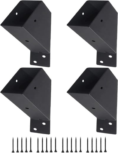Pergola Angle Support Set, Pergola Bracket Kits - 45 Degree Pergola Brackets Corner Holder, Robust Shelf Bracket with Screw Connector for Bar