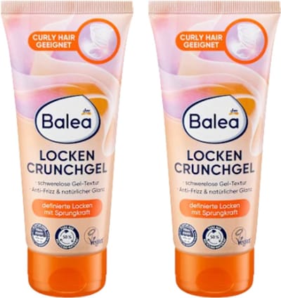 Balea Scrunchgel voor Krullend Haar | 2x 100 ml Multiverpakking | Definiërende Scrunchgel voor krullend haar - Siliconenvrij