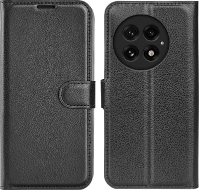 Coverup Hoesje - Geschikt voor OnePlus 13 Hoesje - Coverup Book Case - Zwart