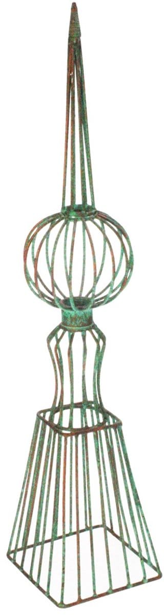 Decoratieve trellis, turq. metaal 10x10x46cm