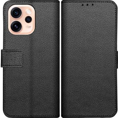 Just in Case hoesje geschikt voor Oppo Reno15 Pro Max Hoesje met Pasjeshouder - Bookcase Classic - Zwart