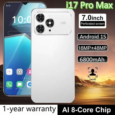 HOT NIEUWE i17 Pro Max Originele Smartphone 7.0 inch Globale Versie 5G Dual Sim Mobiele Telefoons 6800mAh Android 15 Mobiele Telefoons