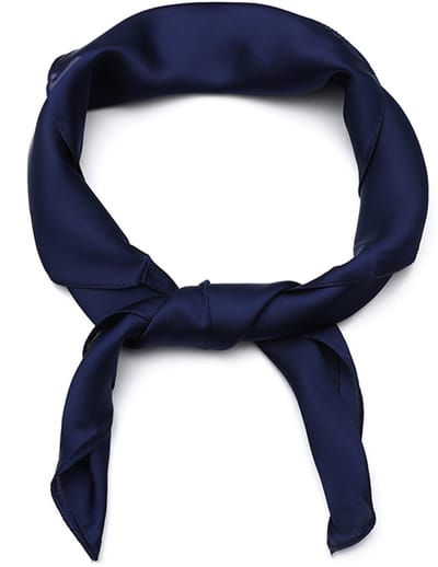 Vierkant Sjaaltje in Minimalistisch Effen Design (70x70cm) - Navy