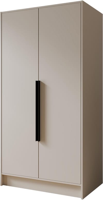 Kledingkast Goya I 100 cm (kasjmier, zwarte handgrepen)