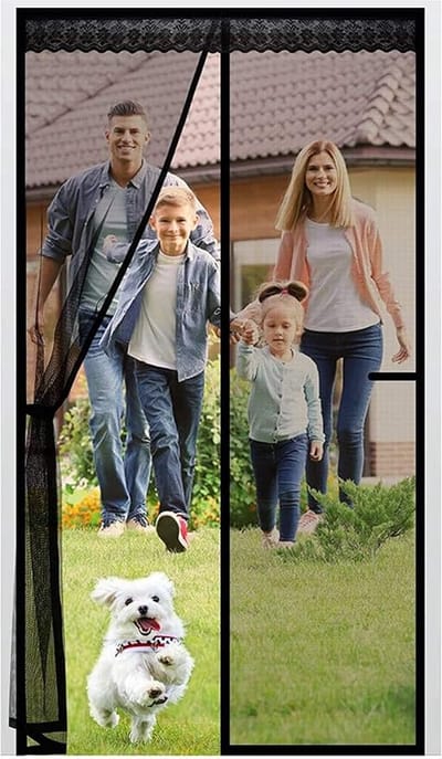 Vliegengaas van glasvezel-voor deur- 100 x 210 cm- magneetgordijn-insectenbescherming-balkondeur-krasbestendig- sterke magneten-vliegengordijn voor balkondeur
