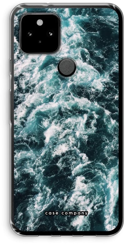 Case Company® - Hoesje geschikt voor Google Pixel 5 hoesje - Zee golf - Soft Cover Telefoonhoesje - Bescherming aan alle Kanten en Schermrand