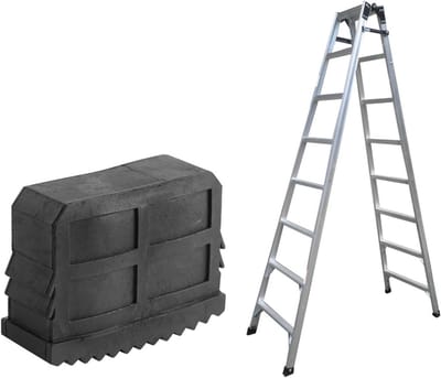 2x Antislip Rubber Ladderdoppen Vervanging voor StapeLadders (57x21mm)