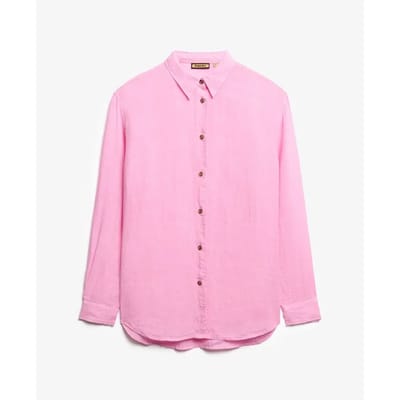 Superdry - Casual boyfriend overhemd van linnen - Dames - Shirts